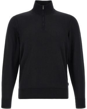 BOSS Virgin Wool Cardigan - Black