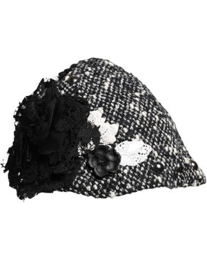 Dolce & Gabbana Wool Embellished Cloche Hat in Black | Lyst display picture 2