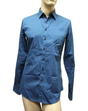 Gucci Skinny Cotton Dress Shirt (G 41 Us 16) - Blue