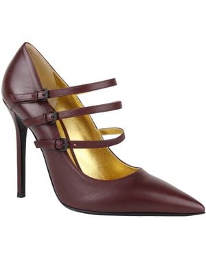 Bottega Veneta 3 Straps Leather Heels (39.5 Eu 9.5 Us) - Brown
