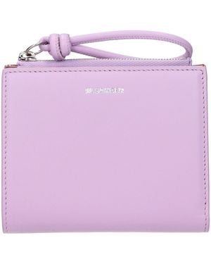 Jil Sander Leather Wallet - Purple