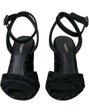 Dolce & Gabbana Velvet Sandal - Black