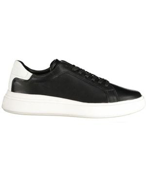 Calvin Klein Leather Sneaker - Black