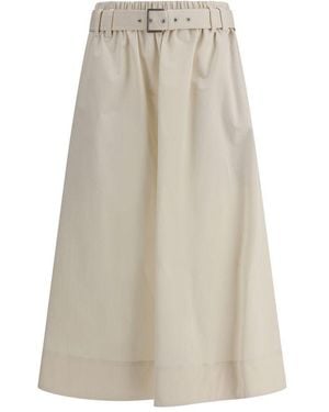 Brunello Cucinelli Midi Skirts - Natural