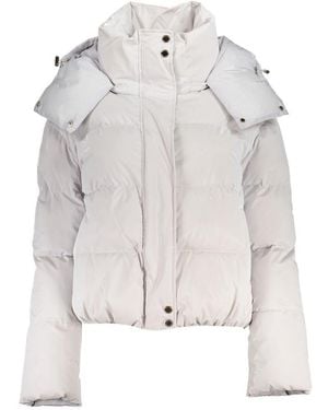 Patrizia Pepe Bianco Poliuretano Jacket - Gray