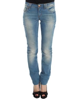 John Galliano Wash Cotton Blend Slim Fit Jeans - Blue