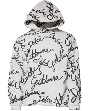 Dolce & Gabbana Signature Print Hoodie - Grey