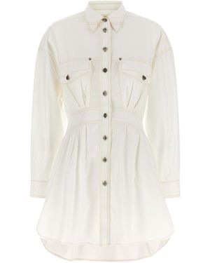 Versace Cotton Short Dress - White