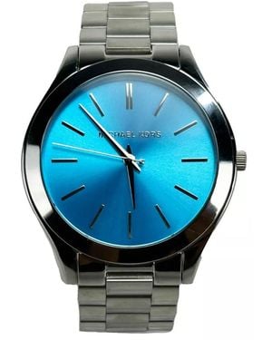 Michael Kors Slim Runway Stainless Steel Watch Mk3292 No Box - Blue