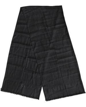 Dolce & Gabbana Cashmere Fringes Neck Warmer Scarf - Black