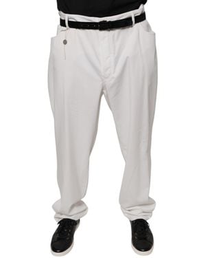 Brunello Cucinelli Cotton Dress Tapered Trousers - Grey