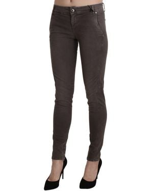 Ermanno Scervino Low Waist Skinny Slim Trouser Cotton Jeans - Black