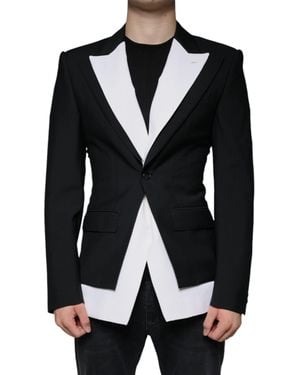 Dolce & Gabbana Single Breasted Dress Blazer - Black