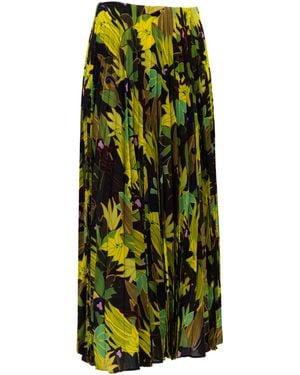 Valentino Garavani Print Pleated Skirt - Green