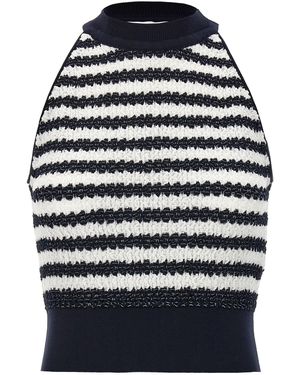 Antonino Valenti Laura Owens Top Cotton Polyamide Elastane Tops - Blue