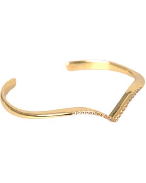 Nialaya Arched Wing Cuff Skyfall Cz 925 Bracelet - Metallic