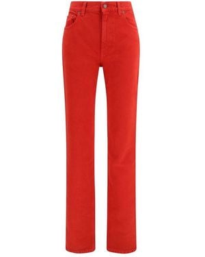 Chloé Cotton Slim Fit Jeans - Red