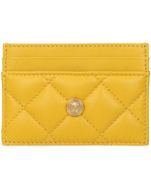 Versace Leather Cardholder - Yellow