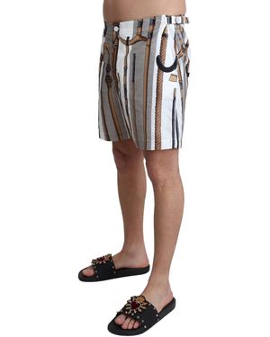Dolce & Gabbana Dolce Gabbana Walking Stick Swimshorts Beachwear Shorts - Black