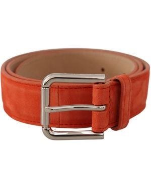 Dolce & Gabbana Elegant Suede Leather Belt - Red