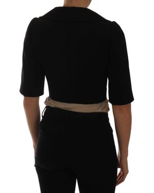 Dolce & Gabbana Short Croped Jacket Blazer - Black