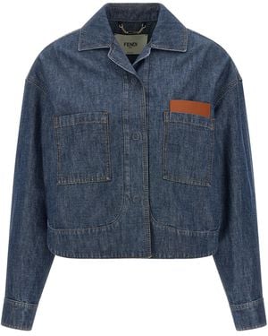 Fendi Chambray Denim Jacket - Blue