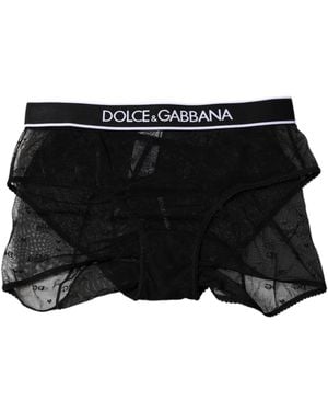 Dolce & Gabbana Lace Trim Briefs - Black