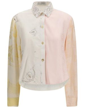 E.L.V. Denim Cotton Shirt - White