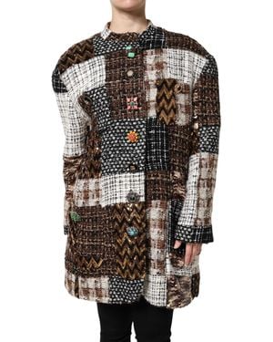 Dolce & Gabbana Patchwork Button Down Jacket - Black
