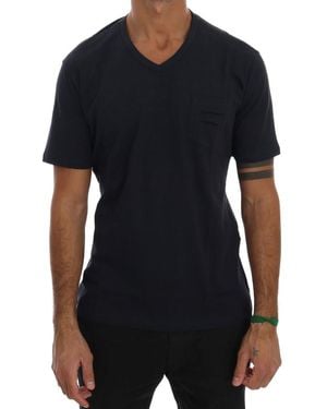 Daniele Alessandrini Chic V-Neck Cotton 'Tee - Black