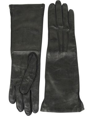 Bottega Veneta Leather Long Gloves - Black