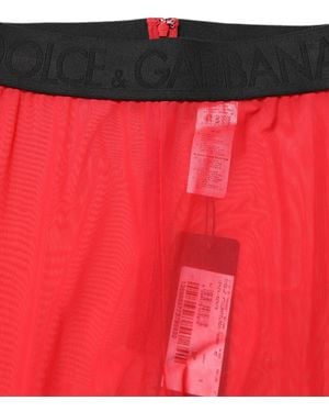 Dolce & Gabbana Nylon Stretch Slim Legging Trouser Pants Elastane - Red