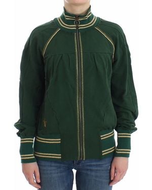 John Galliano Mock Zip Cardigan Sweatshirt Sweater Jacket - Green