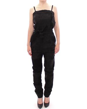 La Maison Du Couturier Leather Jumpsuit - Black