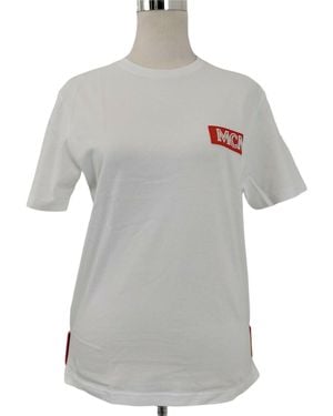 MCM S Cotton T Shirt With Orange Rubber Logo Mft9ara27wt (regular; Xs) - Gray