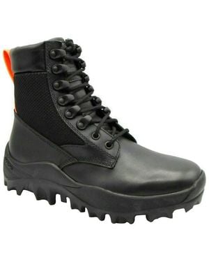 MCM Leather Reflective Patch With Pull Boots - Black