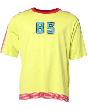 Dolce & Gabbana 85 Embroidered Short Sleeve Tee - Yellow