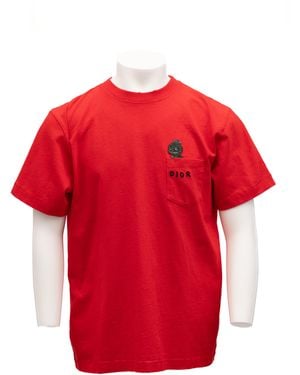 Dior Cotton T-Shirts Crew Neck - Red