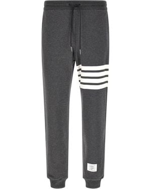 Thom Browne Cotton Sweatpants (Workout Pants) - Gray