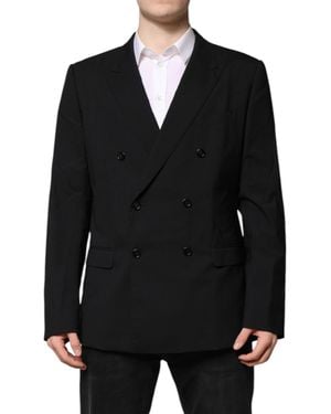 Dolce & Gabbana Martini Double Breasted Suit Jacket - Black