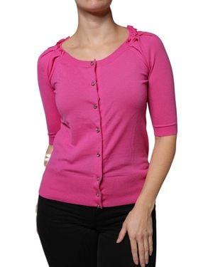 Dolce & Gabbana Wool Button Down Cardigan Jumper - Pink