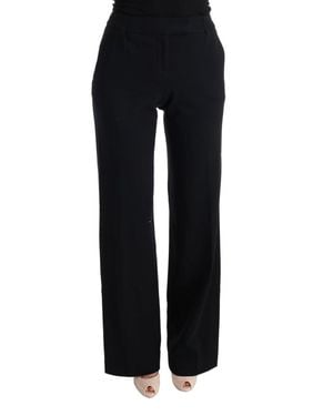 Ermanno Scervino Viscose Flare Bootcut Pants - Black