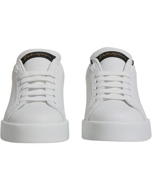 Dolce & Gabbana Leather Classic Low Top Sneakers Shoes Calf - Gray