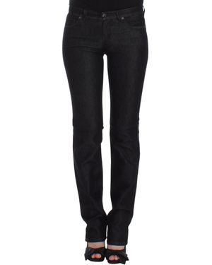 Ermanno Scervino Slim Jeans Denim Pants Skinny Leg Stretch - Black