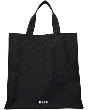 MSGM Fabric Handbag - Black