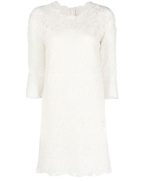 Ermanno Scervino Wool Blend Short Dress - White