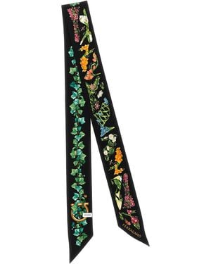 Ferragamo Bandeau 'Eden Shoes' Print - Green