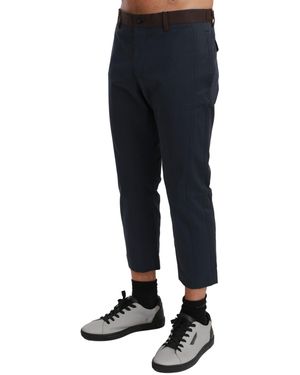Dolce & Gabbana Stripes Cropped Trousers Trousers - Blue