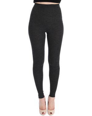 Dolce & Gabbana Wool Stretch Tights - Black