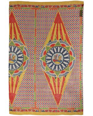 Dolce & Gabbana Silk Carretto Print Stole Scarf - Brown